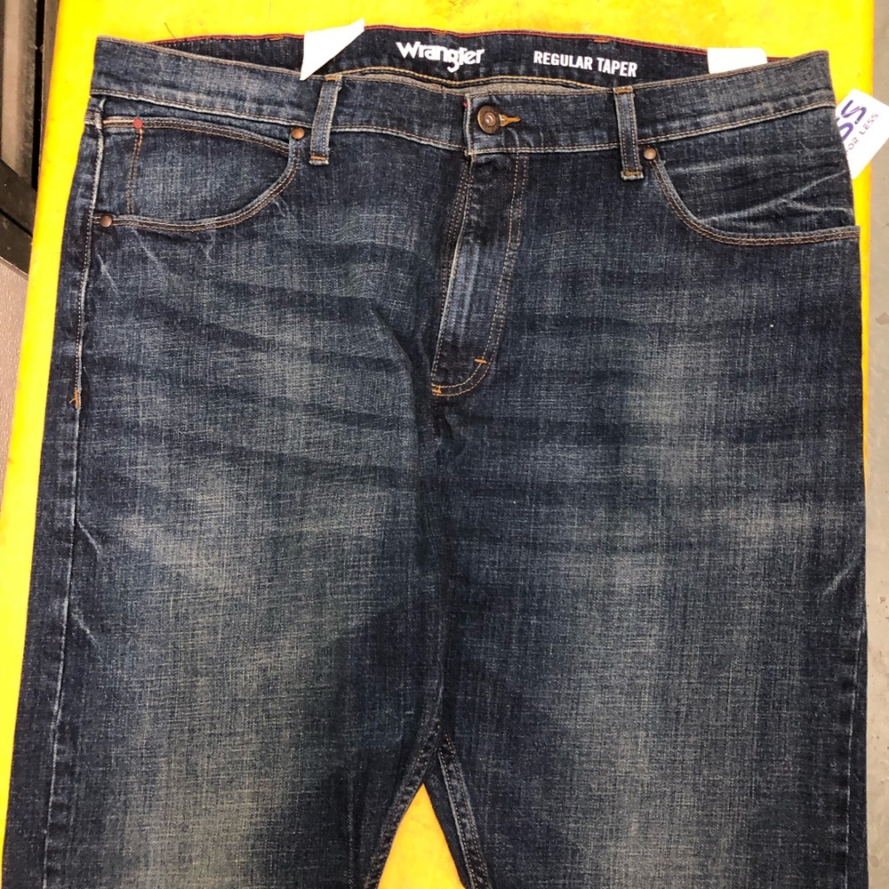 Wrangler Slim Straight Dark Blue Faded Jeans